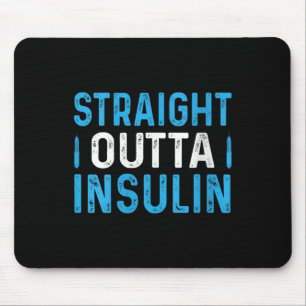Frauen Straight Outta Insulin V-Nacken Mousepad