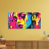 Frauen-Straße-Stil - Leinwanddruck (Insitu (Wohnzimmer))