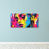 Frauen-Straße-Stil - Leinwanddruck (Insitu (Holzboden))