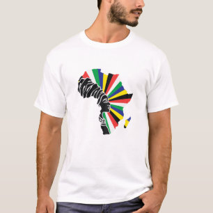 Frauen Südafrikanische Flagge Afrikanische Karte E T-Shirt