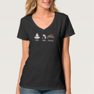 Frauen Sulcata Tortoise Frieden, Wein und meine To T-Shirt