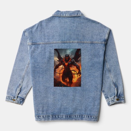 Frauen Superman Print Design Custom Denim Jacke (Rückseite)