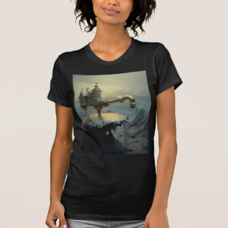 Frauen Sureal Wasser-arm-über T-Shirt
