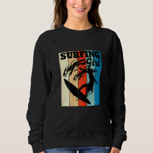 Frauen Surfen Girl Surfer Kitesurfen Lieben Waves Sweatshirt