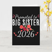 Frauen Süß Befördert Zur Großen Schwester Est 2026 Karte (Gelbe Blume)