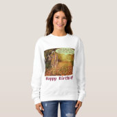 Frauen Sweatshirt. Alles Gute zum Geburtstag. Hipp Sweatshirt (Vorne ganz)