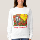 Frauen Sweatshirt. Glücklicher Valentinstag. Schwa Sweatshirt (Vorderseite)