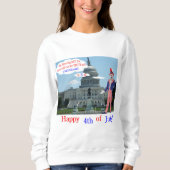 Frauen Sweatshirt. Glückwunsch 4. Ratte/Unclesam Sweatshirt (Vorderseite)