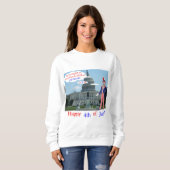 Frauen Sweatshirt. Glückwunsch 4. Ratte/Unclesam Sweatshirt (Vorne ganz)