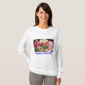 Frauen Sweatshirt. Happy Oaster. Alpaca/Hunny T-Shirt (Vorne ganz)
