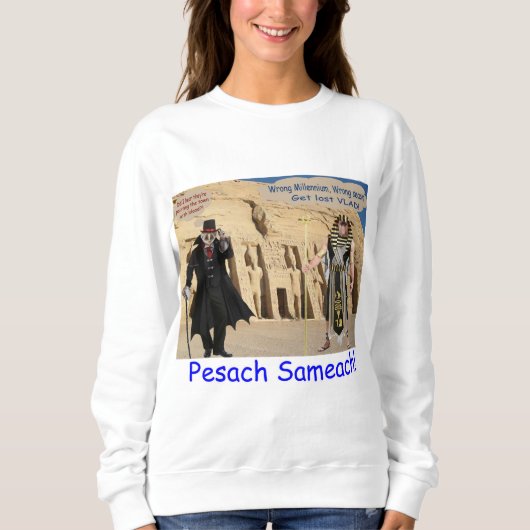 Frauen Sweatshirt. Happy Passover. loris/Affe Sweatshirt (Vorderseite)