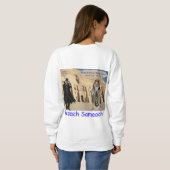 Frauen Sweatshirt. Happy Passover. loris/Affe Sweatshirt (Schwarz voll)