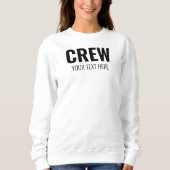 Frauen Sweatshirts Crew Mitarbeiter Logo-Text hinz (Vorderseite)