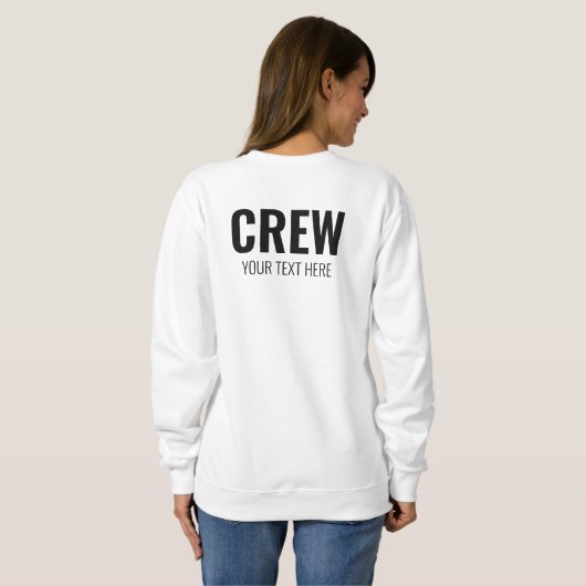 Frauen Sweatshirts Crew Mitarbeiter Logo-Text hinz (Schwarz voll)