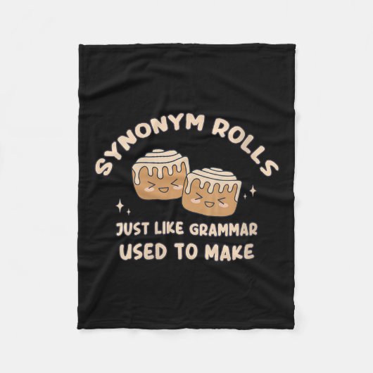 Frauen Synonym Rolls Joke Cinnamon Rolls Grammar P Fleecedecke (Vorderseite)