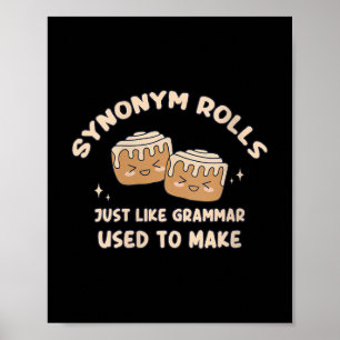 Frauen Synonym Rolls Joke Cinnamon Rolls Grammar P Poster