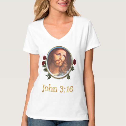 Frauen T - Shirt John 3:16 (Vorderseite)