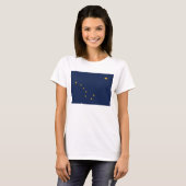 Frauen T Shirt mit der Flagge des Staat Alaska (Vorne ganz)