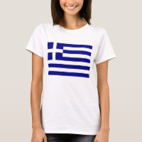 Frauen T Shirt mit der Flagge Griechenlands