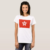 Frauen T Shirt mit der Flagge Hongkongs, China (Vorne ganz)