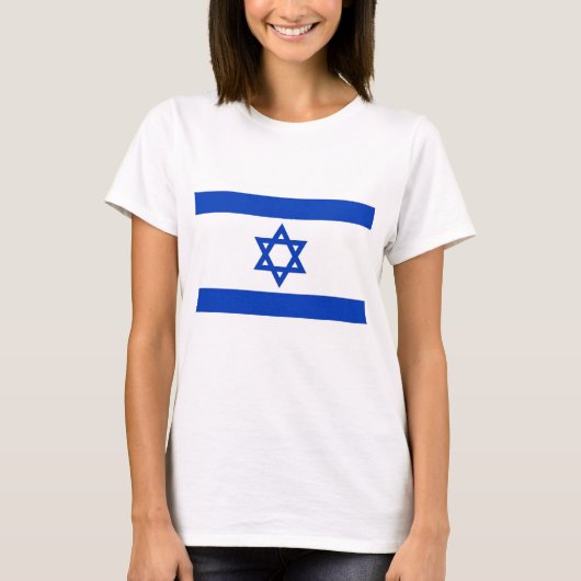 Frauen T Shirt mit der Flagge Israels (Vorderseite)