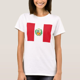 Frauen T Shirt mit der Flagge Perus