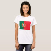Frauen T Shirt mit der Flagge Portugals (Vorne ganz)