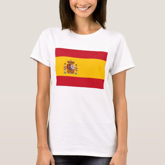 Frauen T Shirt mit der Flagge SPANIENS (Vorderseite)