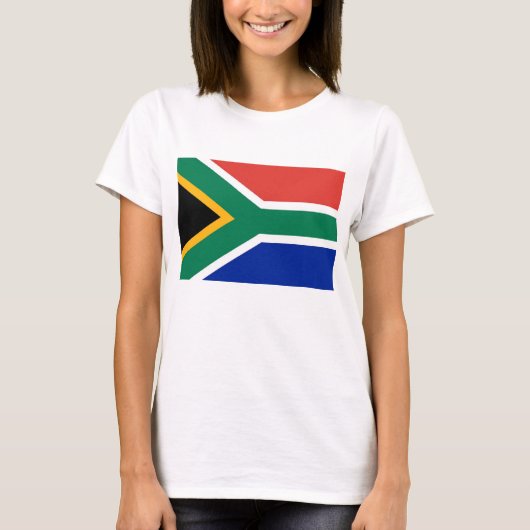 Frauen T-Shirt mit der Flagge Südafrikas (Vorderseite)