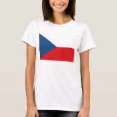 Frauen T Shirt mit der Flagge Tschechiens (Vorderseite)