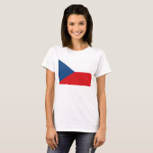 Frauen T Shirt mit der Flagge Tschechiens (Vorne ganz)