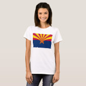 Frauen T Shirt mit der Flagge von Arizona Staat (Vorne ganz)
