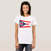 Frauen T Shirt mit der Flagge von Ohio Staat (Vorne ganz)