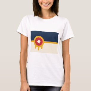 Frauen T Shirt mit der Flagge von Tulsa, Oklahoma