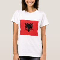 Frauen T Shirt mit Flagge Albaniens