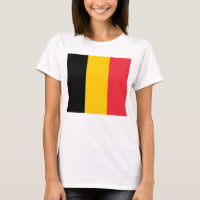 Frauen T Shirt mit Flagge Belgiens