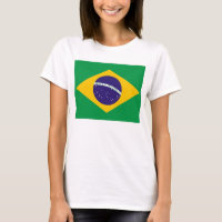 Frauen T Shirt mit Flagge Brasiliens