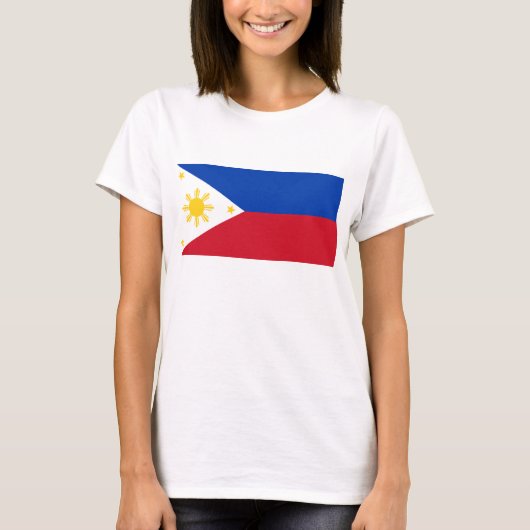 Frauen T Shirt mit Flagge der Philippinen (Vorderseite)