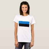 Frauen T Shirt mit Flagge Estlands (Vorne ganz)