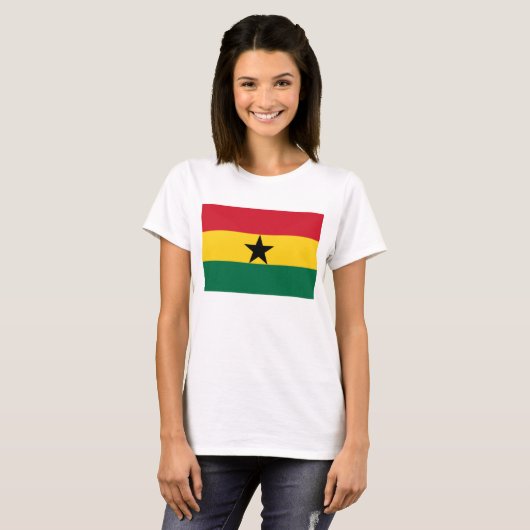 Frauen T-Shirt mit Flagge Ghanas (Vorne ganz)