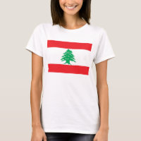 Frauen T Shirt mit Flagge im Libanon