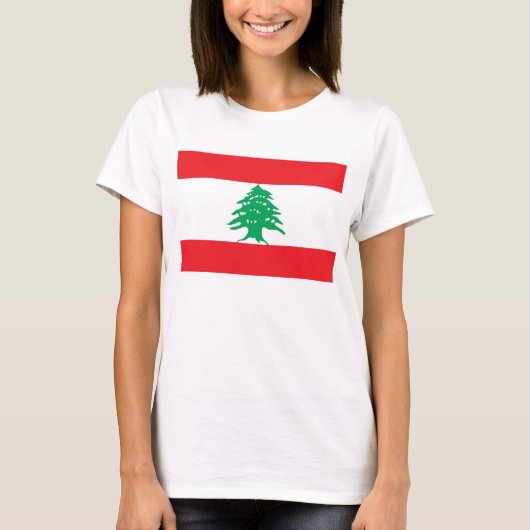 Frauen T Shirt mit Flagge im Libanon (Vorderseite)