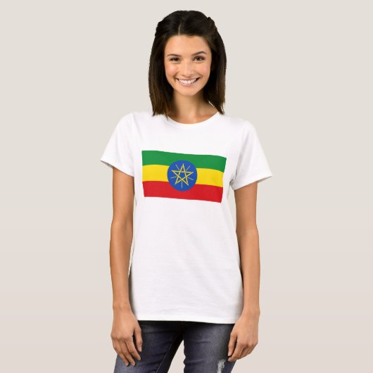 Frauen T-Shirt mit Flagge in Äthiopien (Vorne ganz)