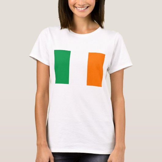 Frauen T Shirt mit Flagge Irlands (Vorderseite)
