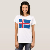 Frauen T Shirt mit Flagge Islands (Vorne ganz)