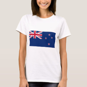 Frauen T-Shirt mit Flagge Neuseelands