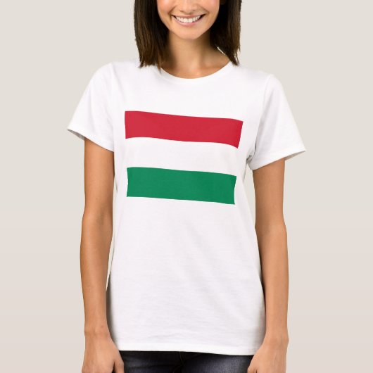 Frauen T Shirt mit Flagge Ungarns (Vorderseite)