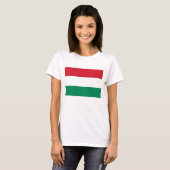 Frauen T Shirt mit Flagge Ungarns (Vorne ganz)
