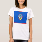 Frauen T Shirt mit Flagge von Guam (Vorderseite)