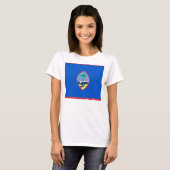 Frauen T Shirt mit Flagge von Guam (Vorne ganz)